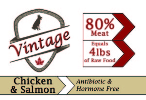 Vintage Dehydrated Label Chicken Salmon